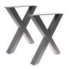  Artikelbild 1 des Artikels “Tischgestell X 80/80 Anthrazit DB 703 | Im Set (2x)“