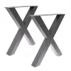 Artikelbild 1 des Artikels “Tischgestell X 80/80 Anthrazit DB 703 | Im Set (2x)“