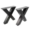 Artikelbild 1 des Artikels “Bankgestell X 80/80 Schwarz matt | Im Set (2x)“