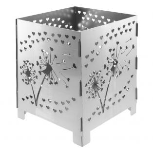 Feuerstelle gelasert mit Pusteblume 