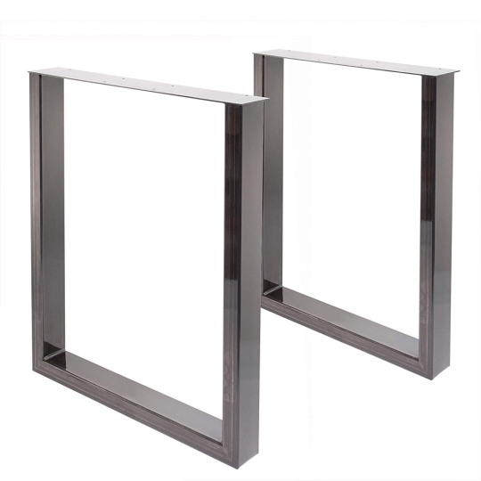 Tischgestell U 80/40 Stahl Klarlack | Im Set (2x)