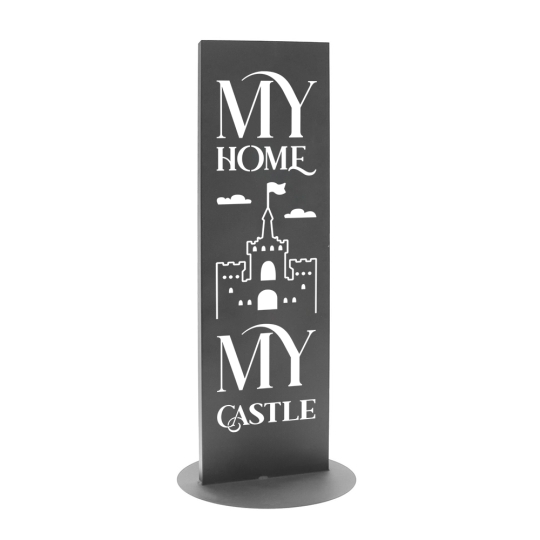 Gartenschild Dekosäule "My Home My Castle" 