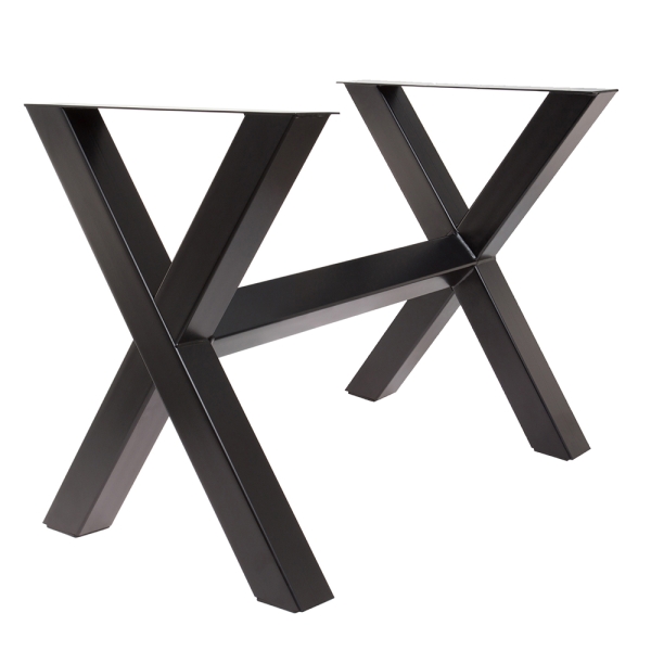 Tischgestell X stabil mit Strebe 80cm