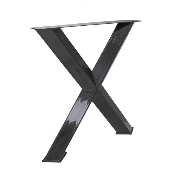 Tischgestell X 80/80 45° Stahl Klarlack | Einzeln