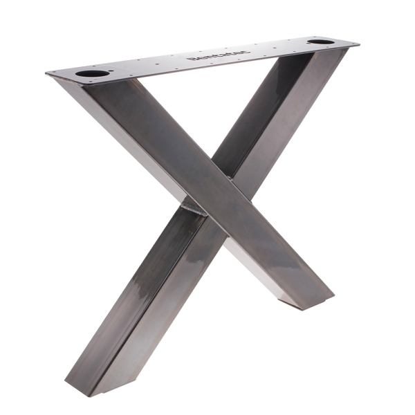 Tischgestell X 100/100 Stahl Klarlack | Einzeln