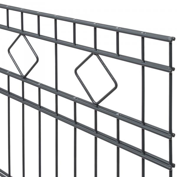 Decorative fence Carlos 6/5/6 anthracite RAL 7016 | 830