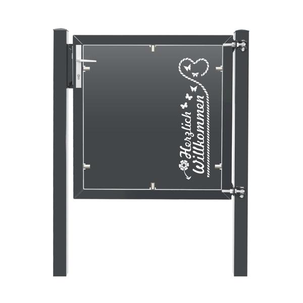 Artikelbild des Artikels “Design-Tor DT06 Anthrazit RAL 7016 | 1030  | 1000  | 1 flügelig“