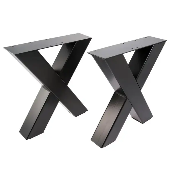 Artikelbild des Artikels “Bankgestell X 80/80 Schwarz matt | Im Set (2x)“
