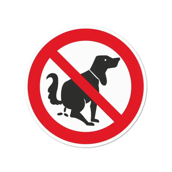 Artikelbild des Artikels “Hinweisschild rund, kein Hundeklo Aufkleber | Ø 10 cm“