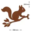 Artikelbild 2 des Artikels “Baumstecker Eichhörnchen auf Ast “