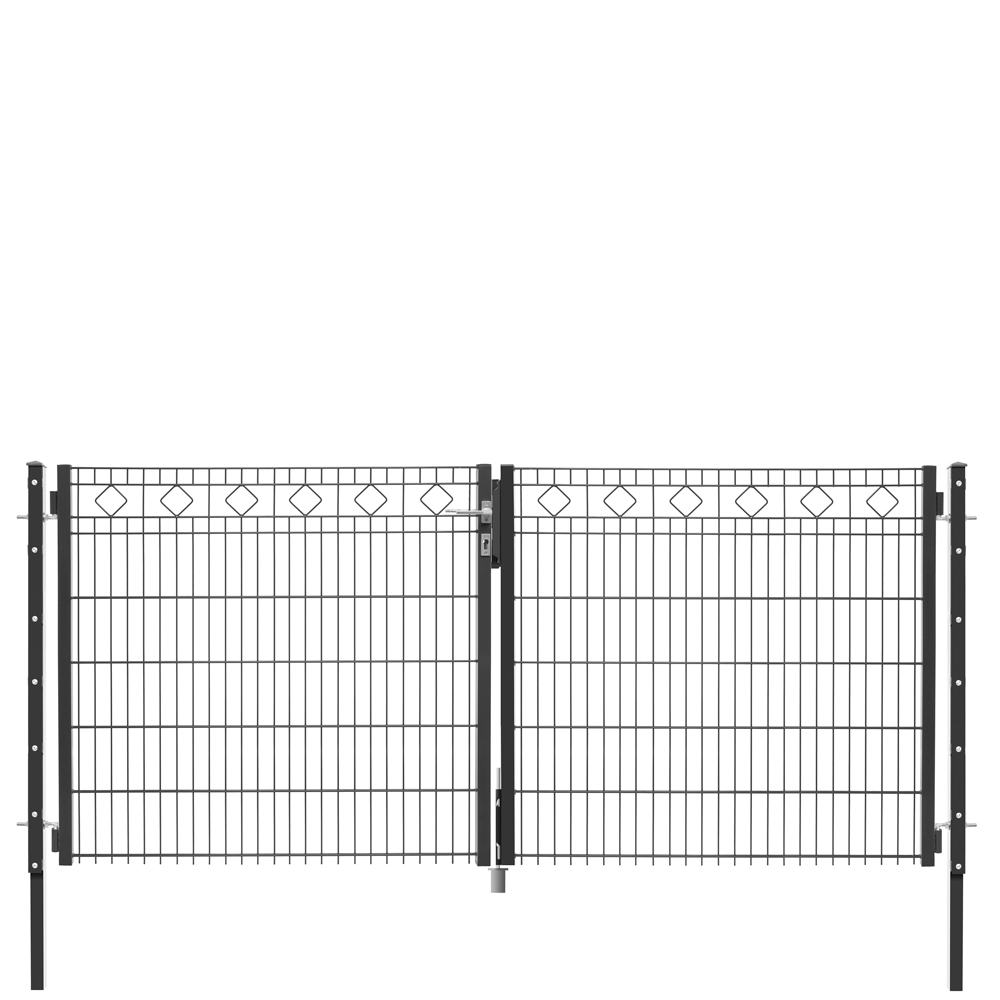  Artikelbild 1 des Artikels “Schmucktor Carlos anthrazit RAL 7016 | 1230 | 3000 | 2-flügelig“